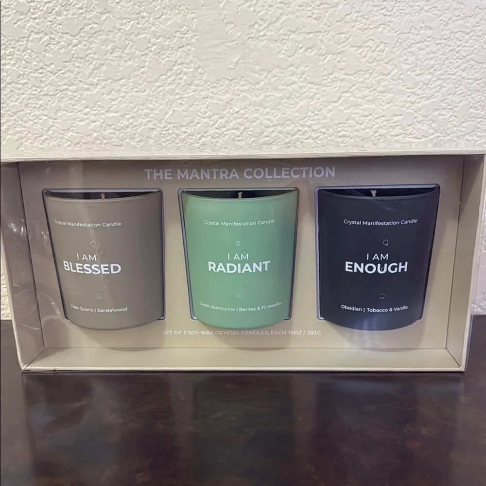 Crystal Manifestation Candle Set